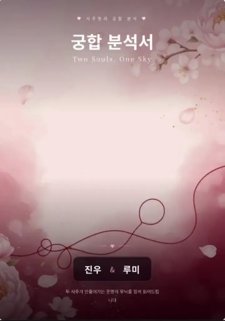 궁합 보고서 표지